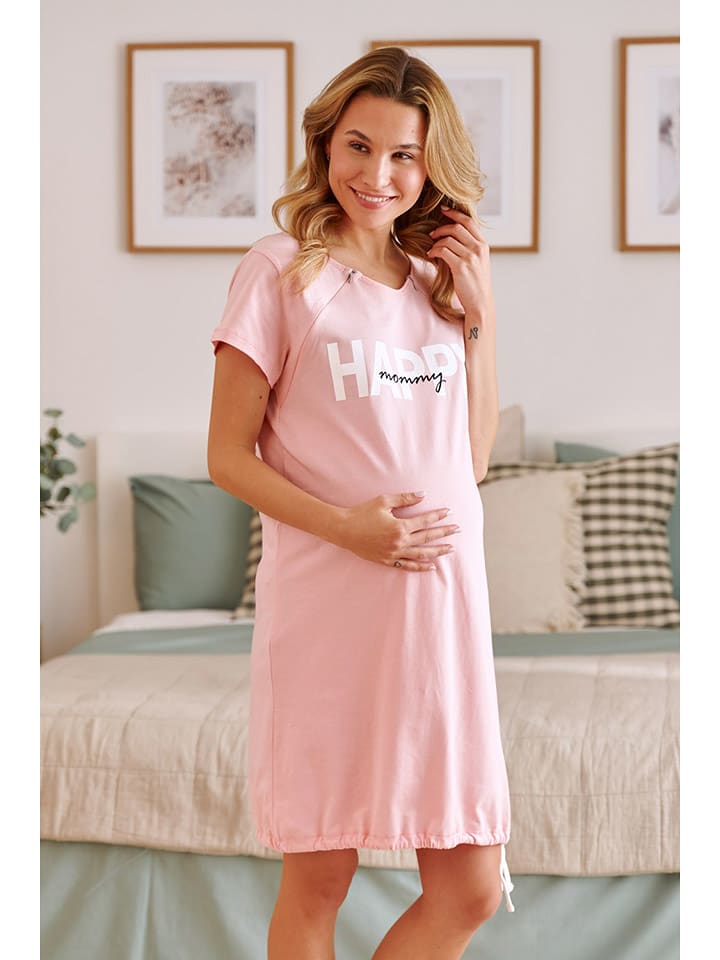Doctor Nap Piżama ciążowa w kolorze jasnoróżowym rozmiar: S