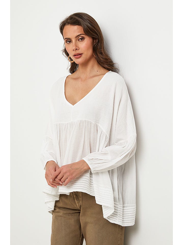 Lin Passion Bluzka w kolorze białym rozmiar: 36/38