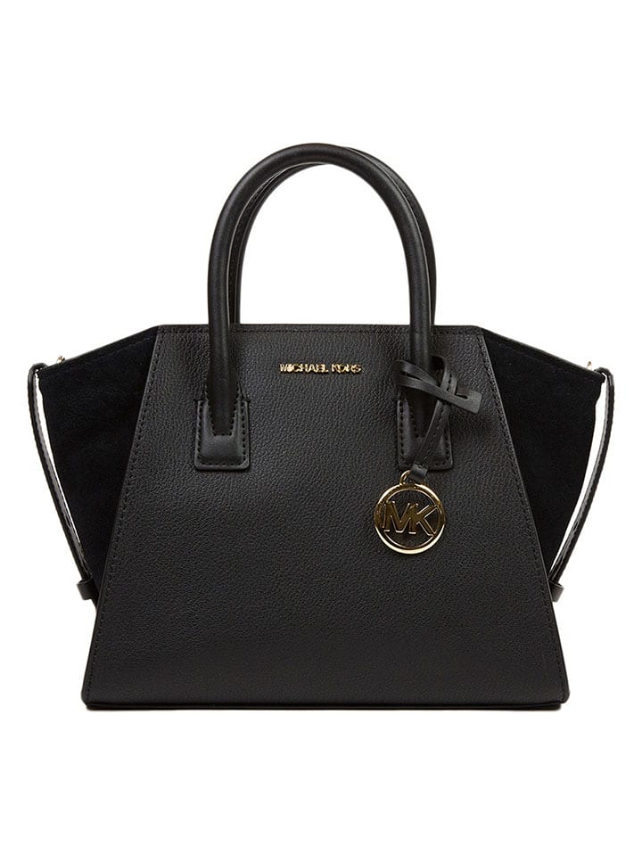 Michael Kors Skórzana torebka w kolorze czarnym - 31 x 19 x 13 cm rozmiar: onesize