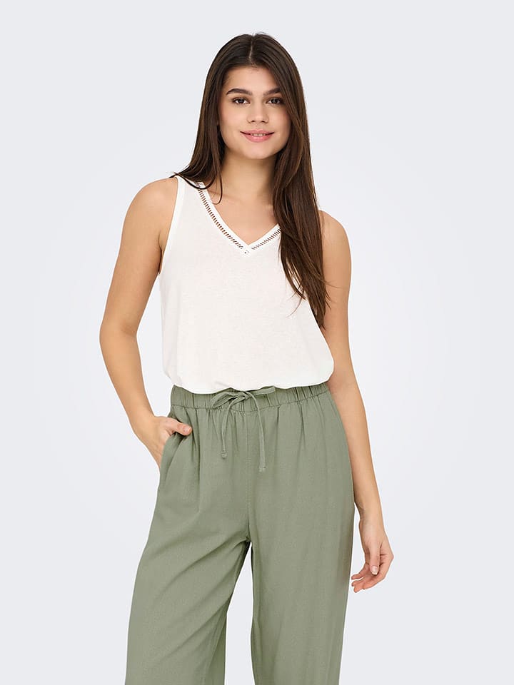 ONLY Top "Penny" w kolorze białym rozmiar: XS