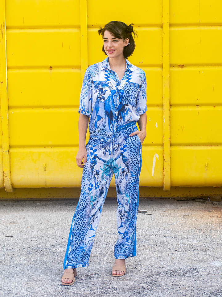 Isla Bonita by SIGRIS Spodnie w kolorze niebieskim rozmiar: L