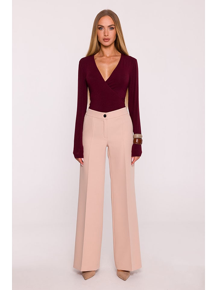 made of emotion Spodnie w kolorze beżowym rozmiar: L