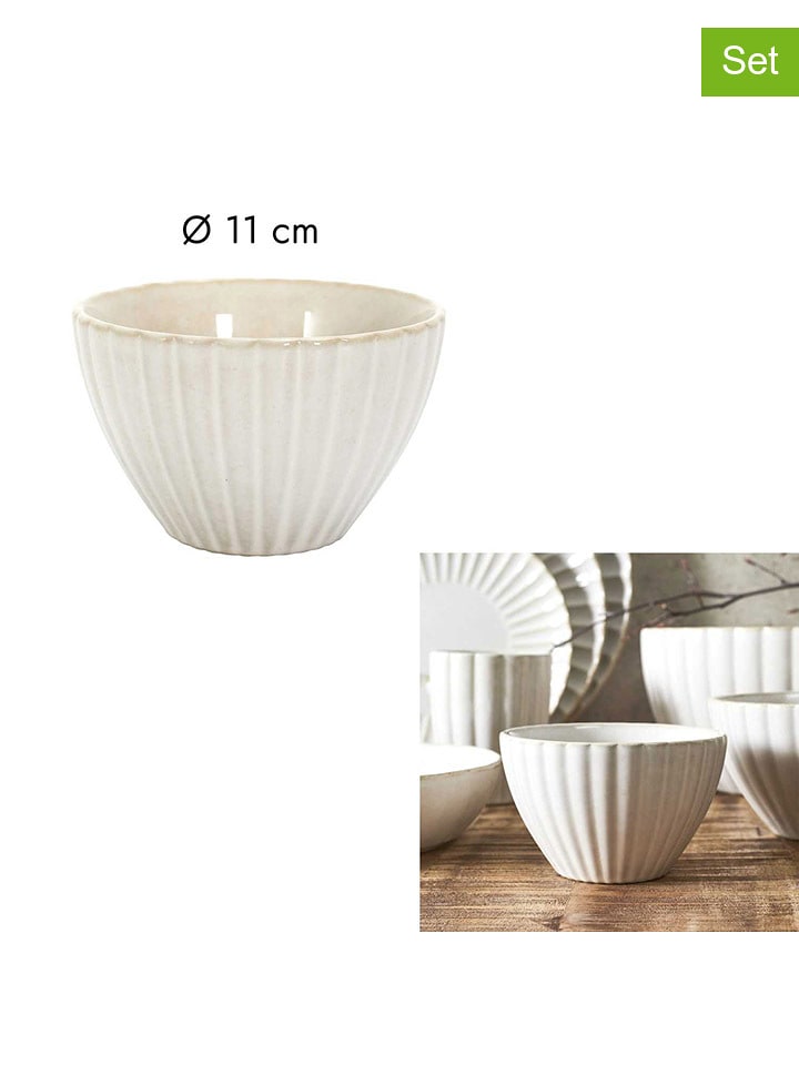 Make a Wish Miski (2 szt.) w kolorze biało-beżowym - Ø 11 cm rozmiar: onesize