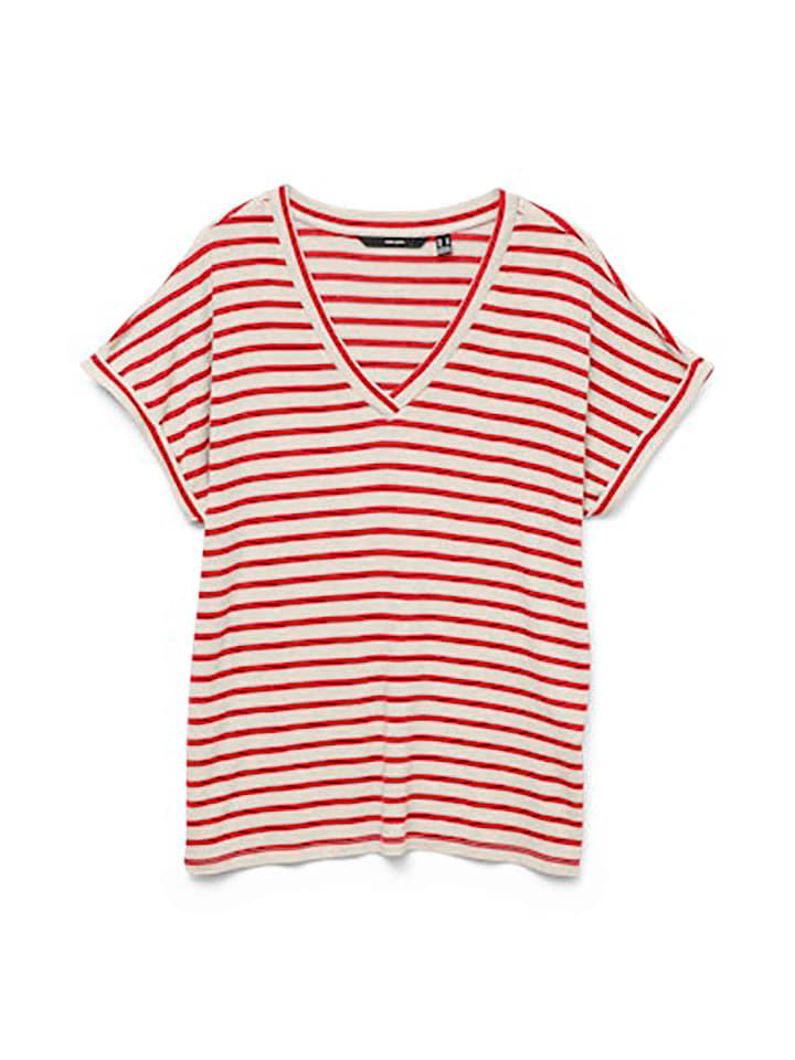 Vero Moda Koszulka w kolorze czerwono-białym rozmiar: S