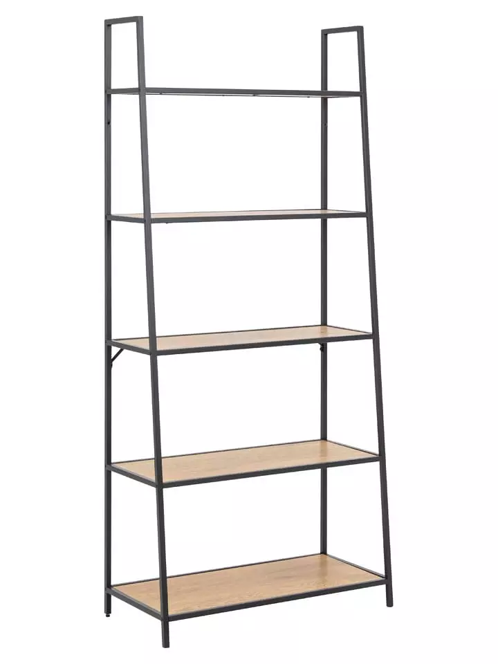 Actona Regał "Seaford" w kolorze czarno-beżowym na książki - 77 x 174,5 x 36 cm rozmiar: onesize