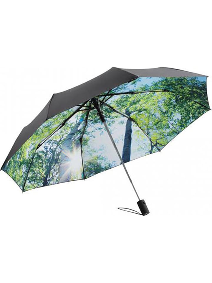 FARE Parasol "Nature" w kolorze zielono-czarnym - Ø 100 cm rozmiar: onesize