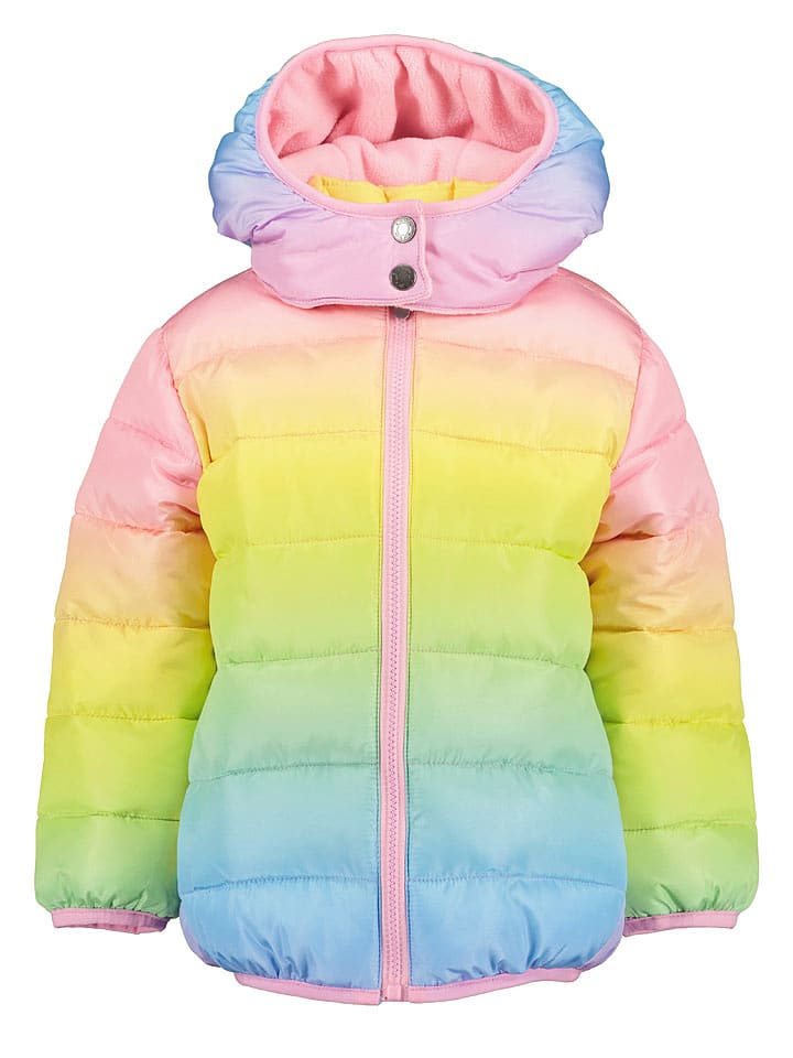 Blue Seven Kurtka pikowana w kolorze błękitno-jasnoróżowo-żółtym rozmiar: 98