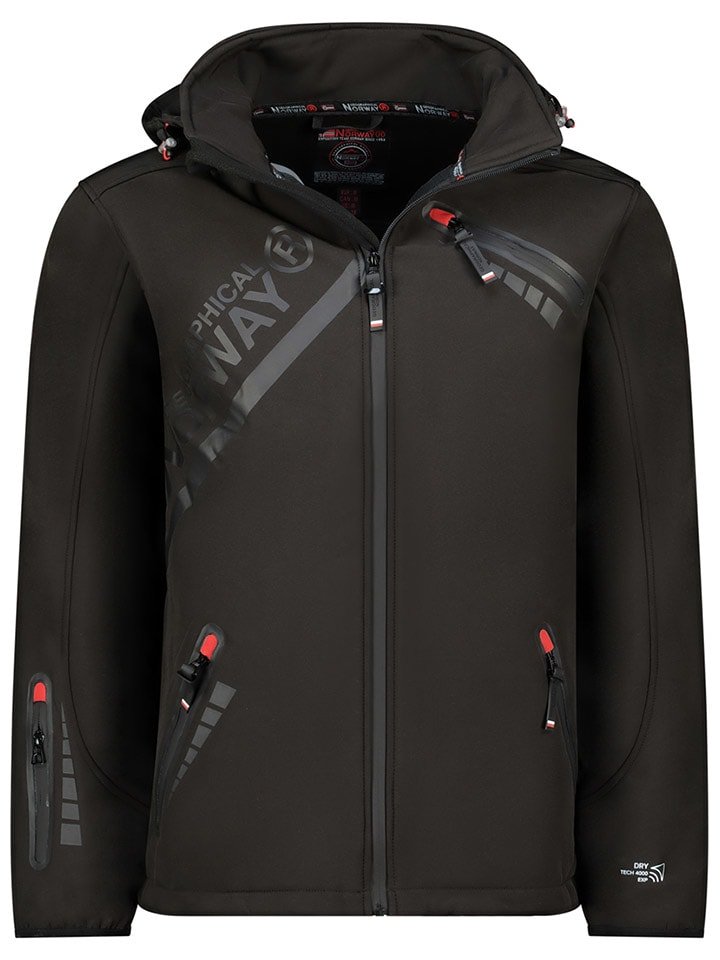 Geographical Norway Kurtka softshellowa "Twopac" w kolorze czarnym rozmiar: M