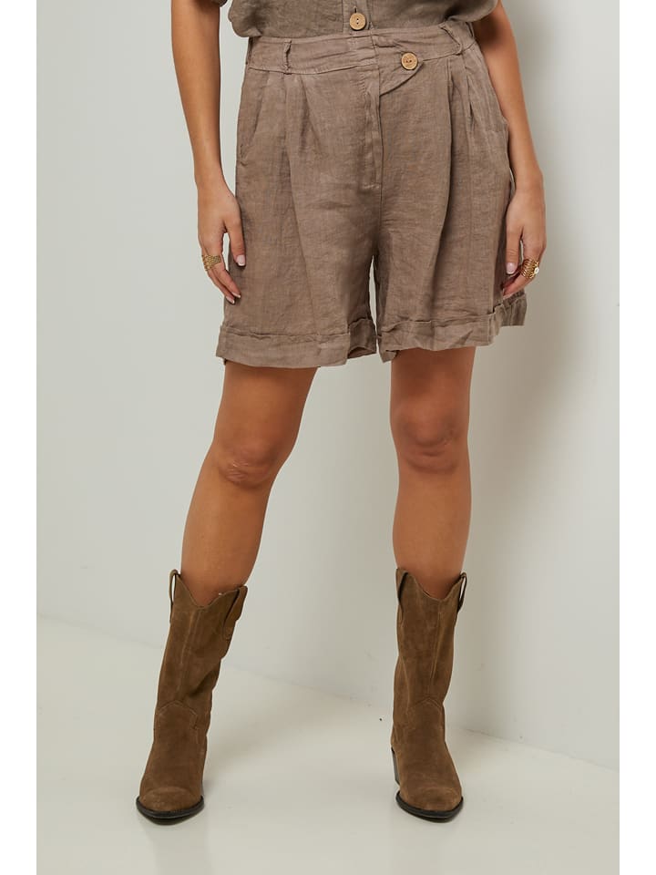 Lin Passion Szorty w kolorze jasnobrązowym rozmiar: 36/38