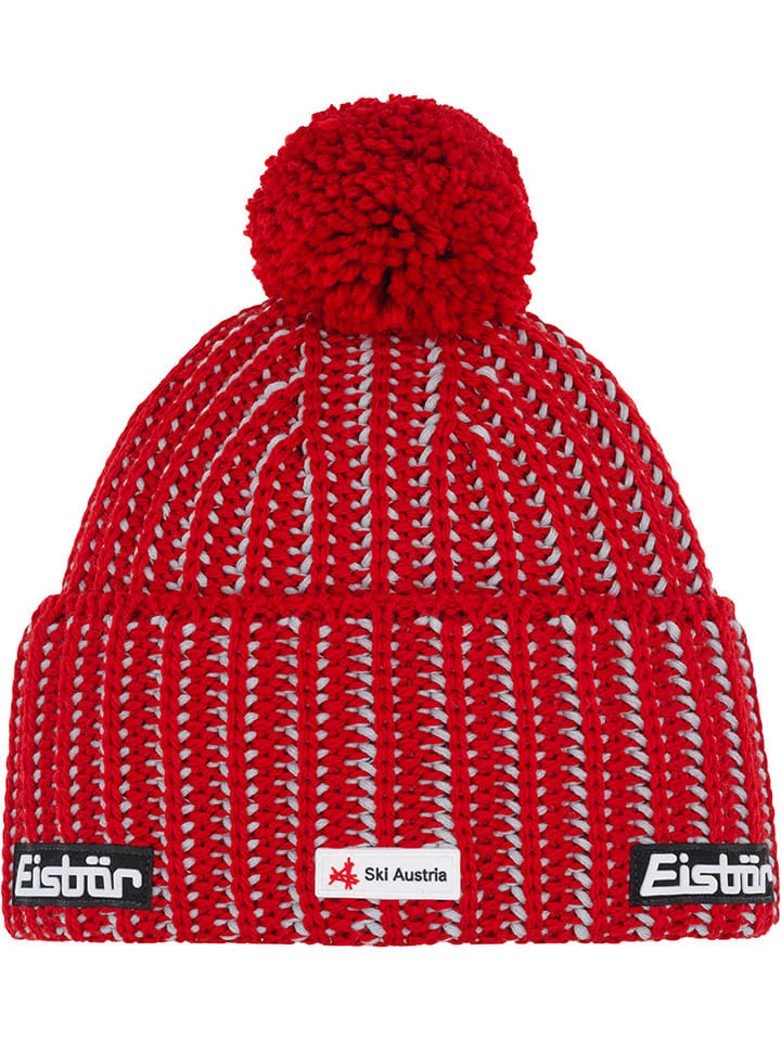 Eisbär Czapka "Ronda" w kolorze czerwono-szarym rozmiar: onesize