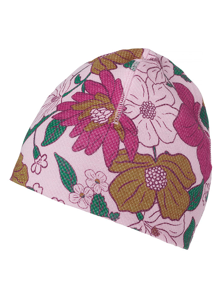 Helly Hansen Czapka beanie "Lifa" w kolorze jasnobrązowo-różowo-zielonym rozmiar: onesize