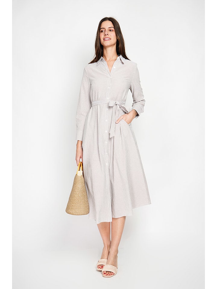 ASSUILI Sukienka w kolorze beżowym rozmiar: 42