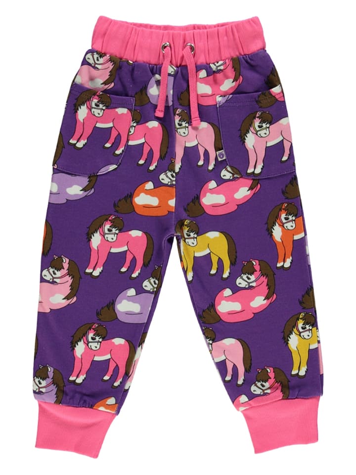 Småfolk Spodnie dresowe w kolorze fioletowo-różowym rozmiar: 146/152