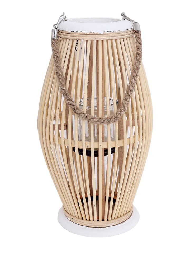 SiL Interiors Lampion w kolorze jasnobrązowym - wys. 38 cm rozmiar: onesize