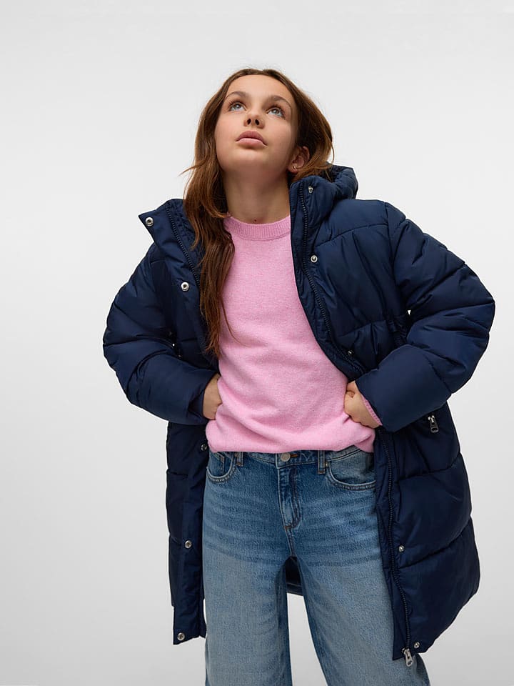 Vero Moda Girl Kurtka zimowa "Nova" w kolorze granatowym rozmiar: 146