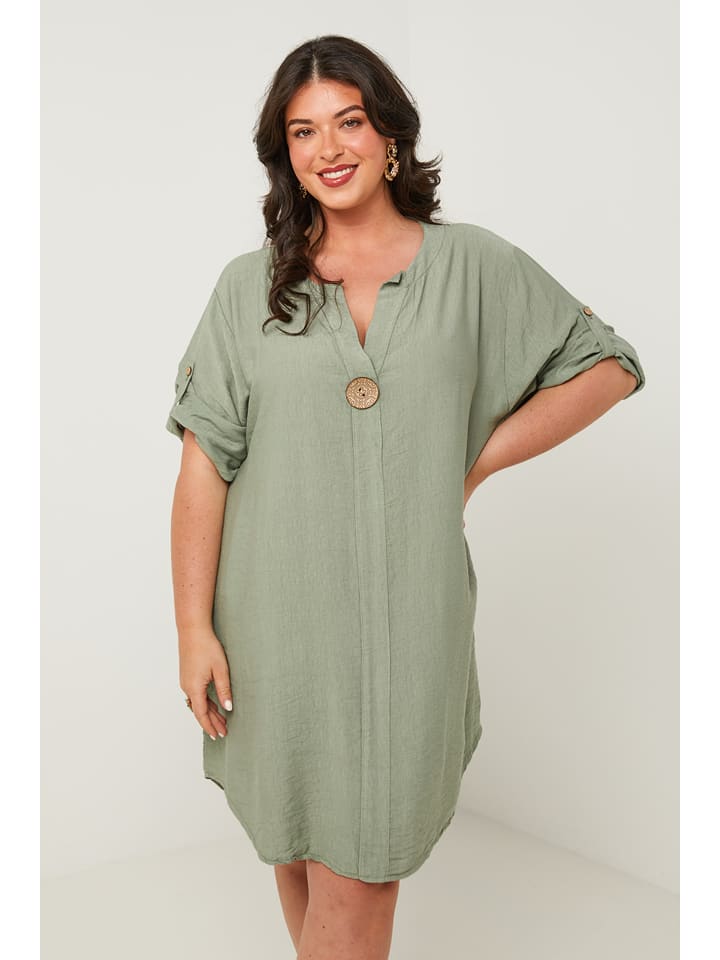 Curvy Lady Sukienka w kolorze khaki rozmiar: 44/46