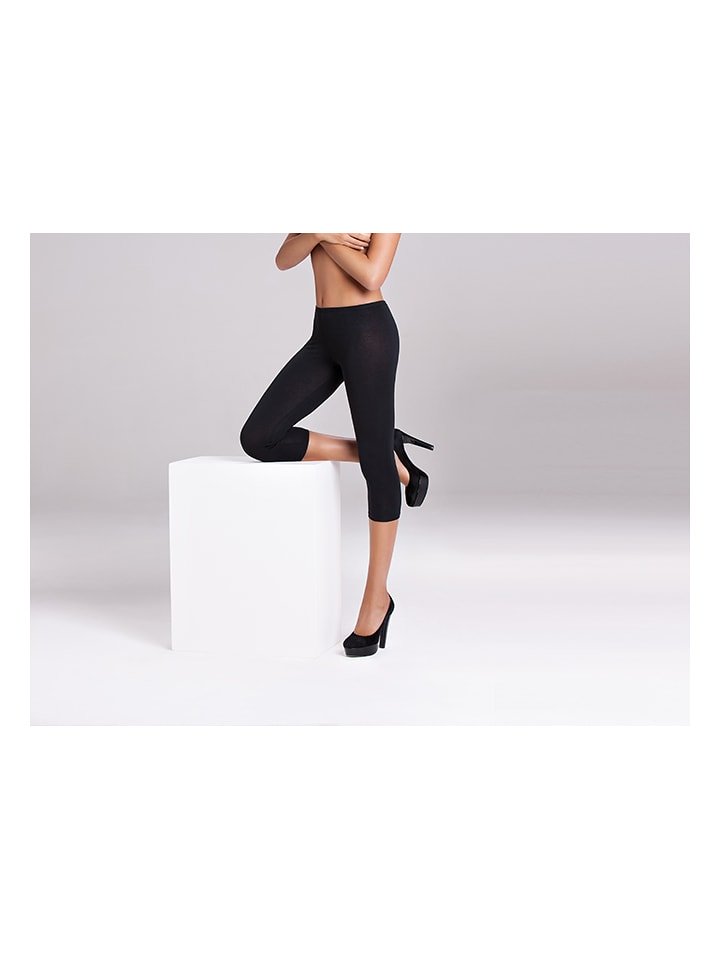 COTONELLA Legginsy w kolorze czarnym rozmiar: XL