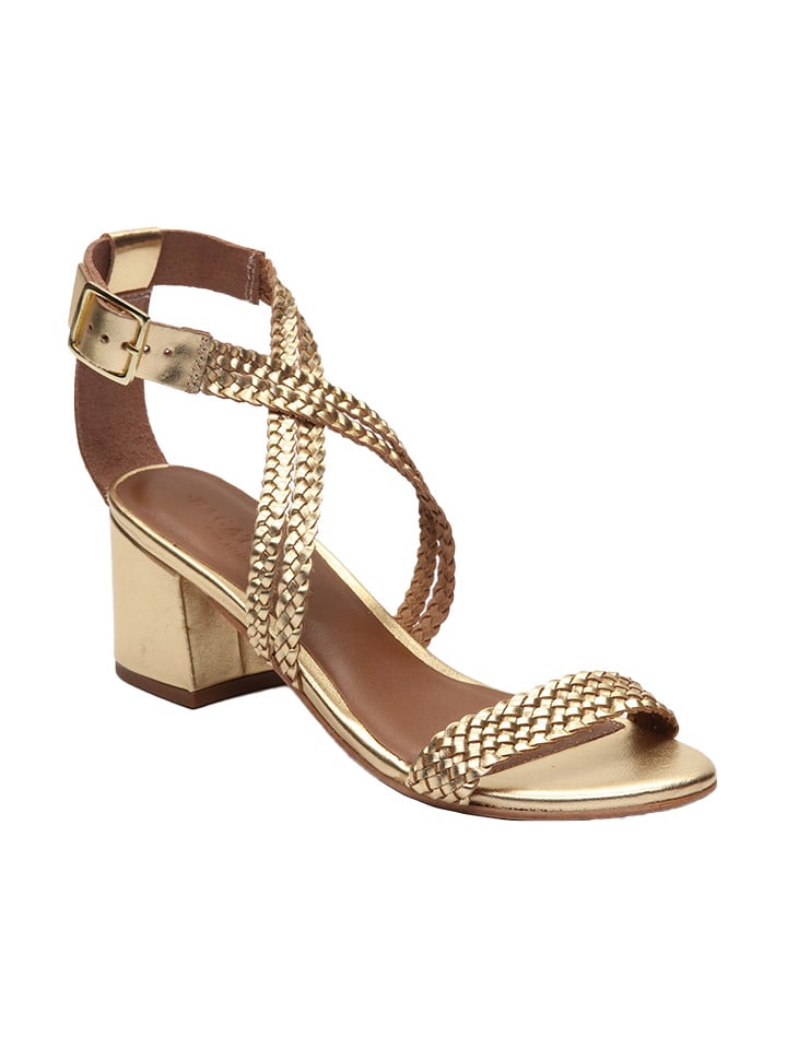 Les BAGATELLES Skórzane sandały "Gizelle" w kolorze ciemnozłotym rozmiar: 36