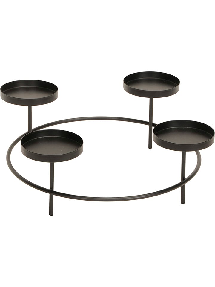 POSIWIO Świecznik w kolorze czarnym - Ø 35,5 cm rozmiar: onesize