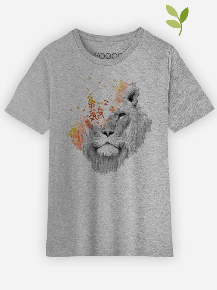 WOOOP Koszulka "If I roar" w kolorze szarym rozmiar: 152