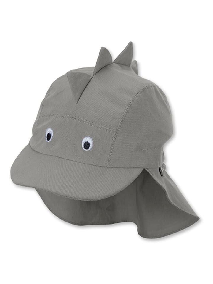 Sterntaler Czapka w kolorze szarym z osłoną karku rozmiar: 43 cm