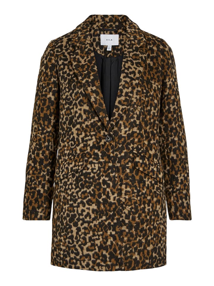 Vila Płaszcz przejściowy "Leopolina" w kolorze czarno-karmelowym rozmiar: 36