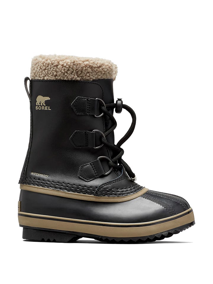 Sorel Skórzane kozaki zimowe "Yoot Pac" w kolorze czarnym rozmiar: 33