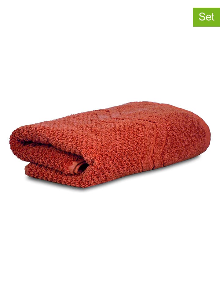 Möve for Frottana Ręczniki (3 szt.) w kolorze brązowoczerwonym do rąk rozmiar: 50x100 cm