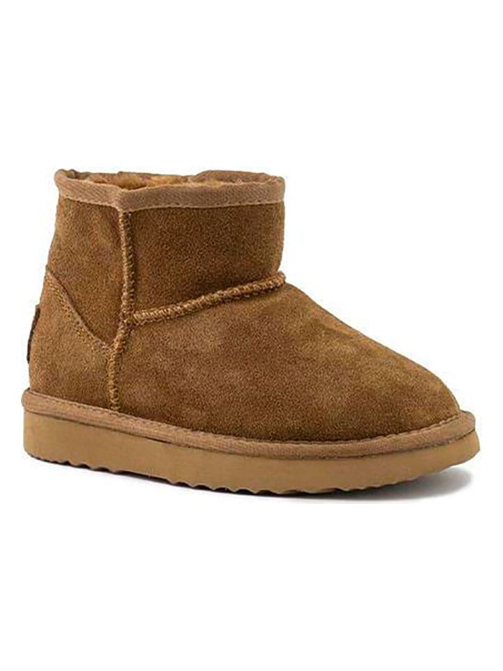 natural world Botki zimowe w kolorze jasnobrązowym rozmiar: 31