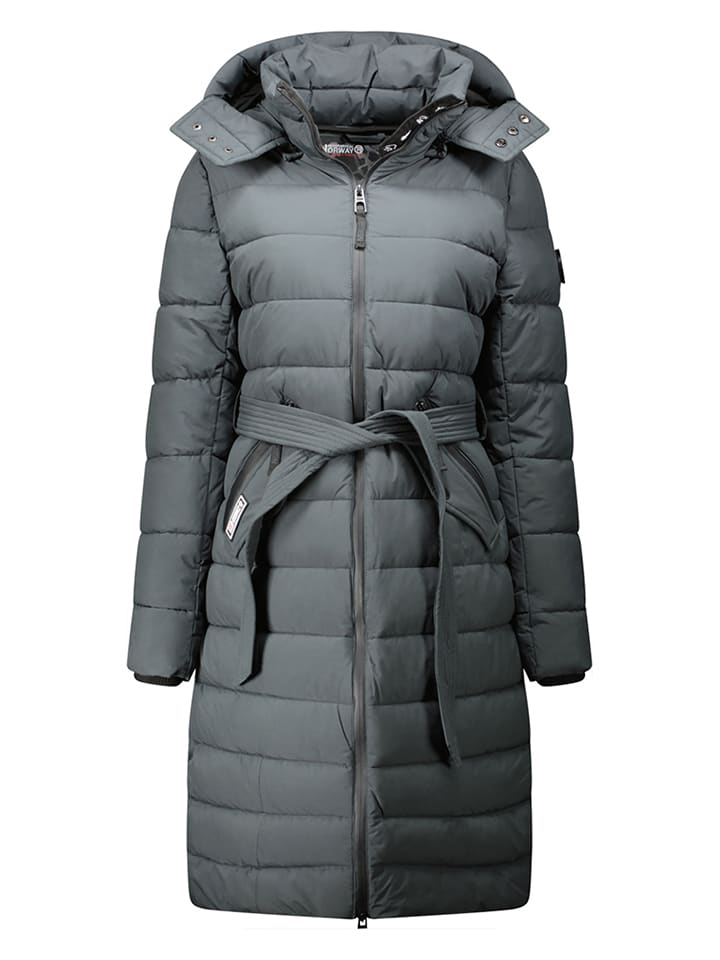 Geographical Norway Płaszcz pikowany "Cabima" w kolorze antracytowym rozmiar: L