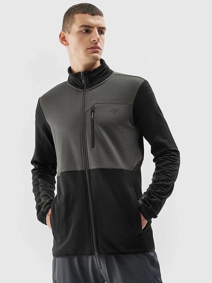 4F Kurtka polarowa w kolorze szaro-czarnym rozmiar: 3XL