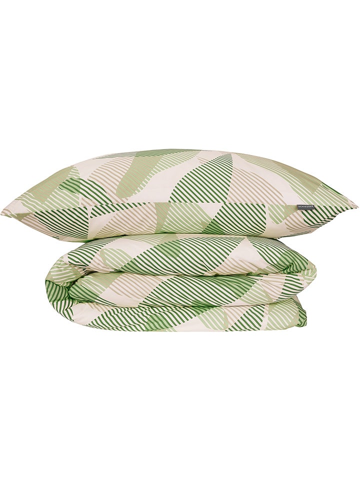 Schiesser Komplet pościeli renforcé "Lea" w kolorze zielonym rozmiar: 135x200 cm