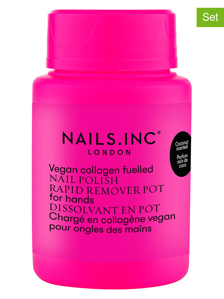 Nails.Inc Zmywacz "NPR Neon Pink Collagen" (2 szt.) do paznokci - 50 ml rozmiar: onesize
