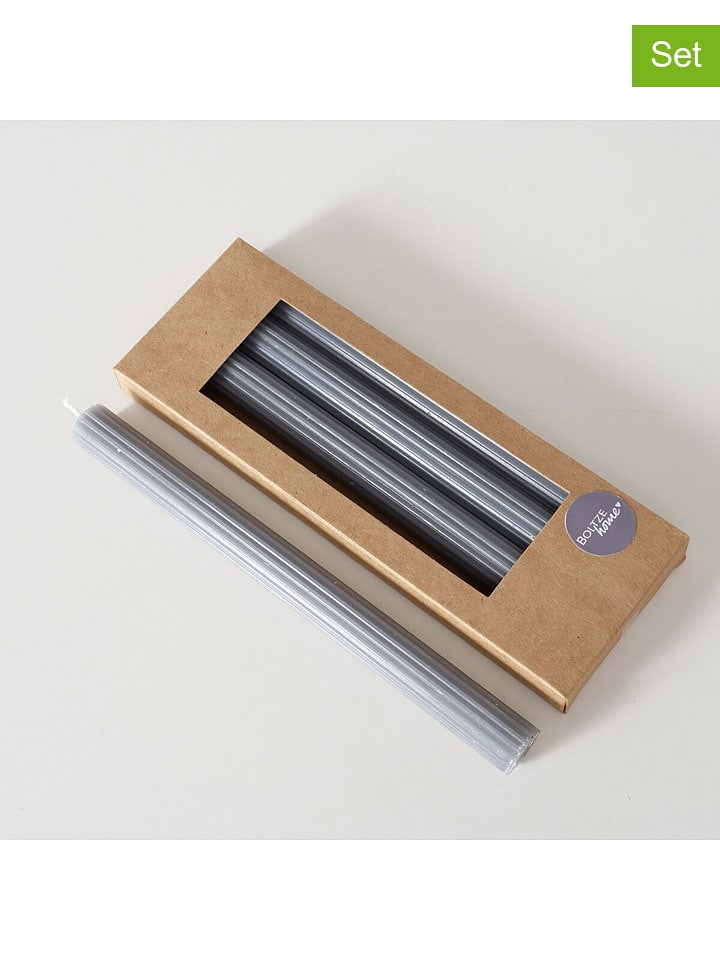 Boltze Świece (4 szt.) "Classic" w kolorze szarym - wys. 25 cm rozmiar: onesize