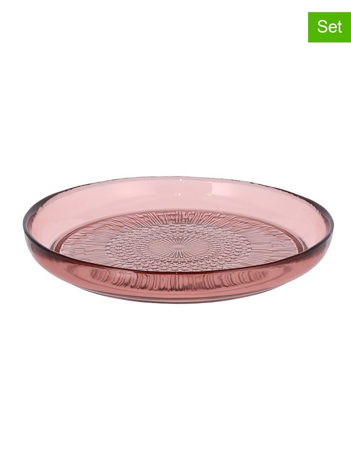 Bitz Talerze (6 szt.) w kolorze jasnoróżowym - Ø 18 cm rozmiar: onesize