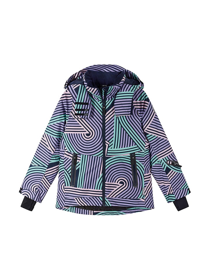 Reima Kurtka zimowa "Posio" w kolorze fioletowo-jasnoróżowo-turkusowym rozmiar: 152