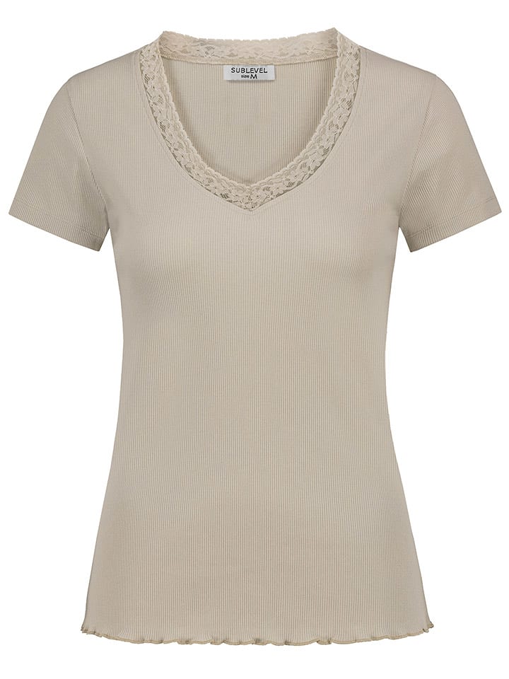 Sublevel Koszulka w kolorze beżowym rozmiar: XL