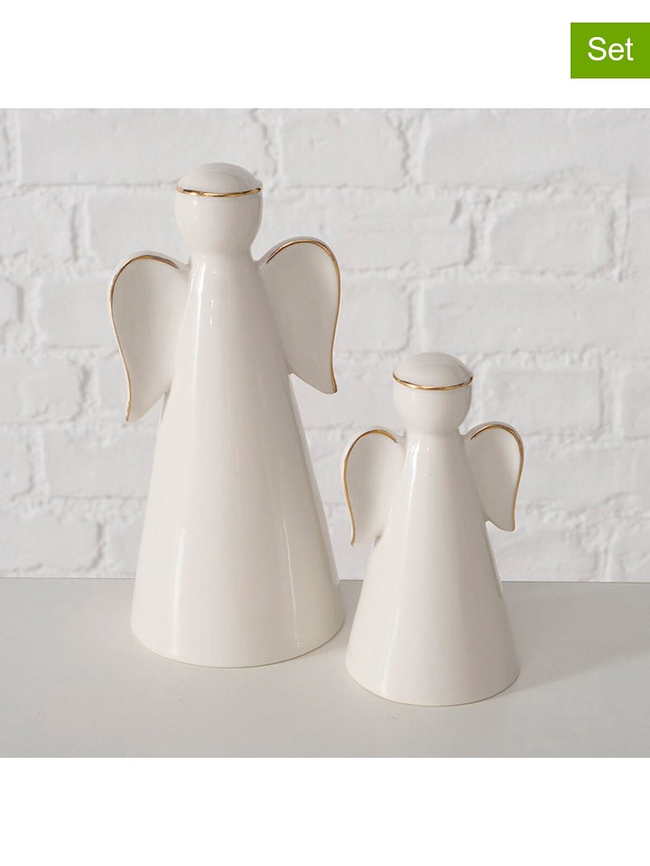 Boltze Figurki dekoracyjne (2 szt.) "Veliden" w kolorze białym rozmiar: onesize