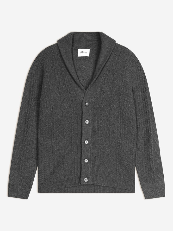 Just Cashmere Kaszmirowy kardigan "Garma" w kolorze szarym rozmiar: M