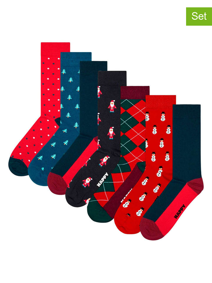 Happy Socks 7-częściowy zestaw prezentowy w różnych kolorach rozmiar: 41-46