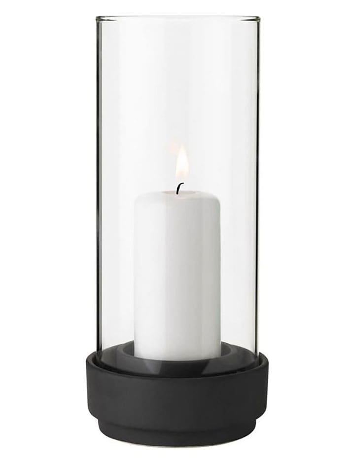 Stelton Świecznik w kolorze czarnym - wys. 24,5 x Ø 11,5 cm rozmiar: onesize