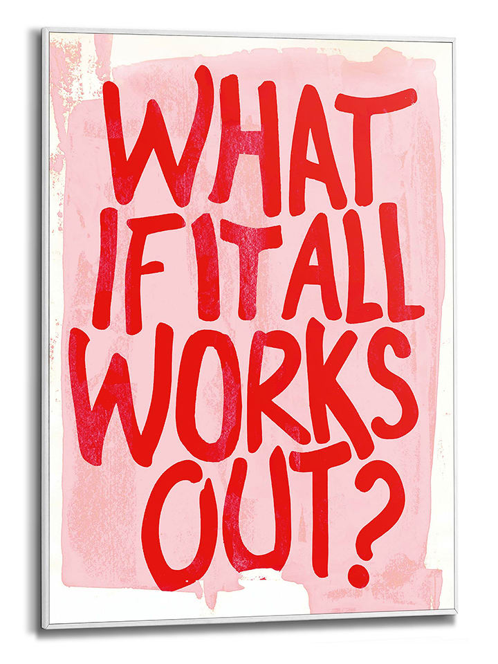 Orangewallz Druk artystyczny "What if it all" w ramce rozmiar: 50x70 cm