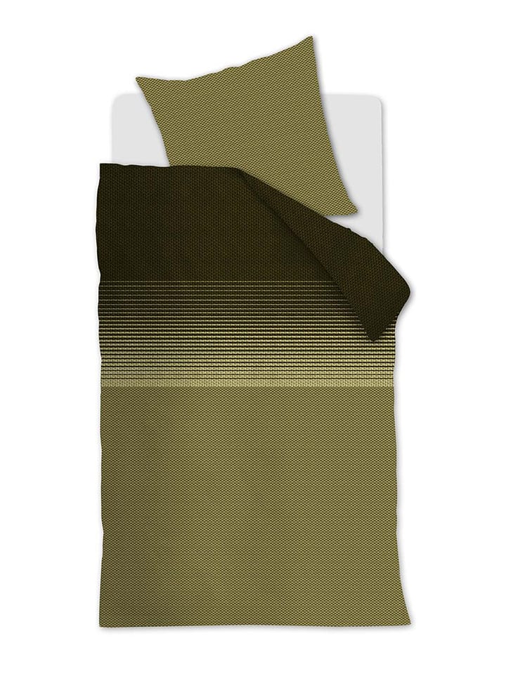 Beddinghouse Komplet pościeli flanelowej "Demi" w kolorze zielonym rozmiar: 155x220 cm