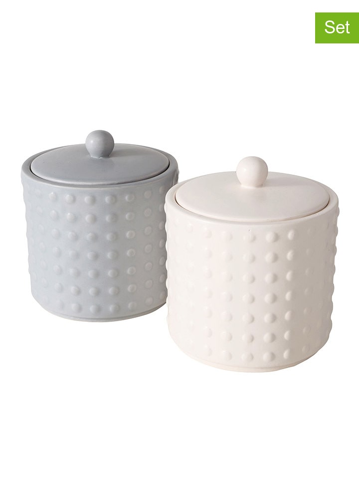 Boltze Pojemniki (2 szt.) "Marana" w kolorze żółto-jasnoróżowym - 12 cm rozmiar: onesize