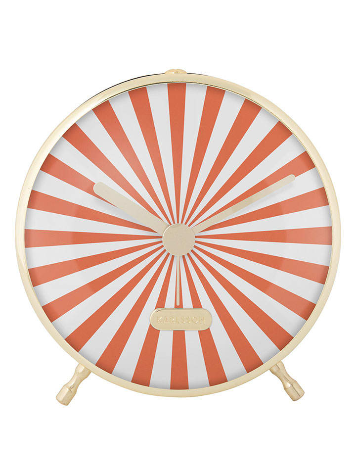 Karlsson Budzik "Candy Swirl" w kolorze biało-pomarańczowym - Ø 12,5 cm rozmiar: onesize