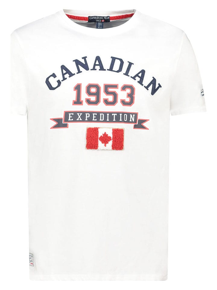 Canadian Peak Koszulka "Jollegioeak" w kolorze białym rozmiar: L