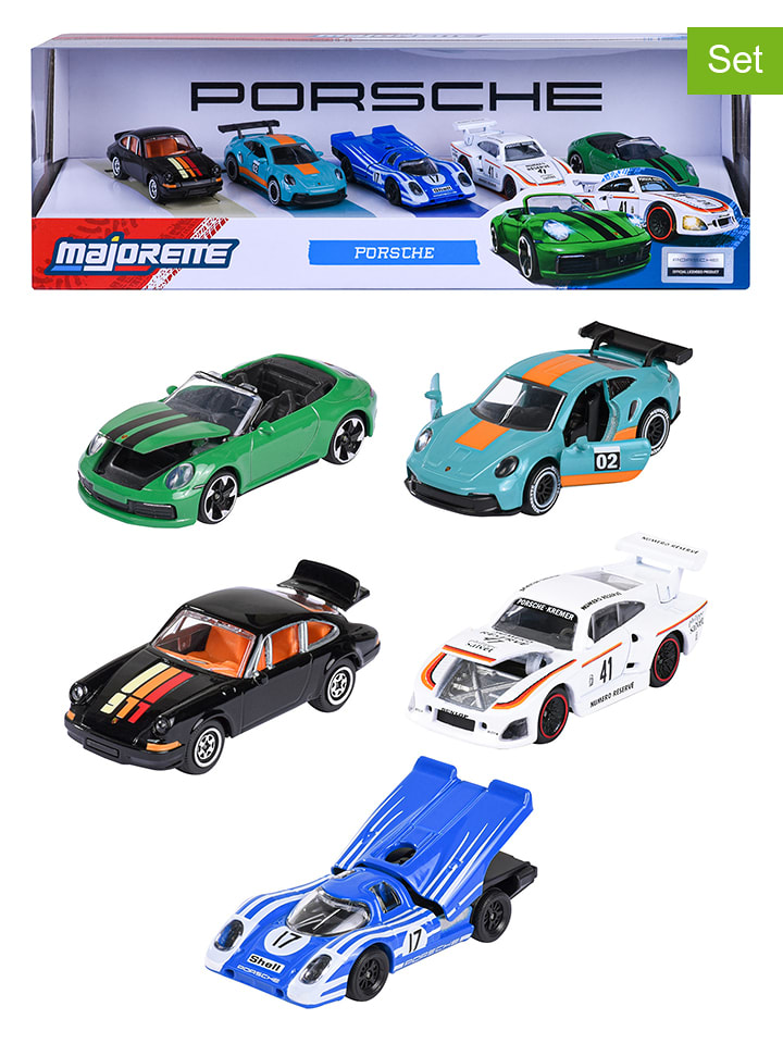 Dickie 5-częściowy zestaw samochodzików "Porsche" w różnych kolorach - 3+ rozmiar: onesize