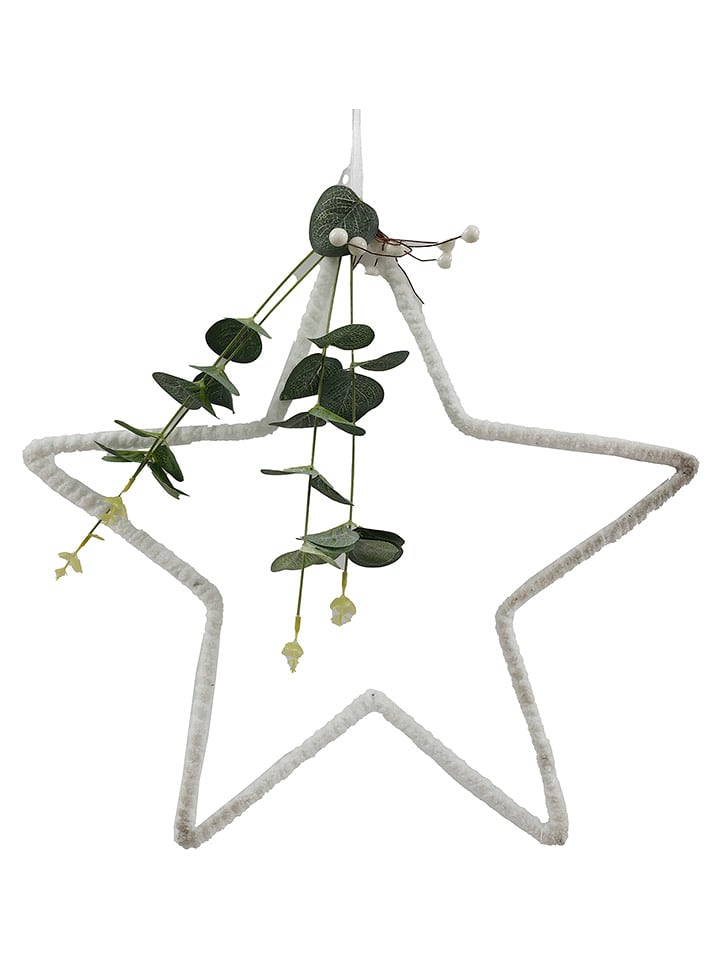 SiL Interiors Dekoracja w kolorze biało-zielonym - 40 x 38 cm rozmiar: onesize