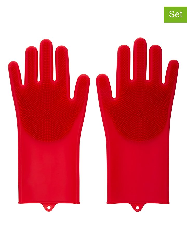 Edco Rękawice (2 szt.) w kolorze czerwonym do pielęgnacji - 32,6 x 15,5 cm rozmiar: onesize