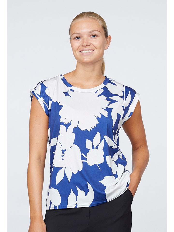 SisterS point Koszulka w kolorze niebiesko-białym rozmiar: S